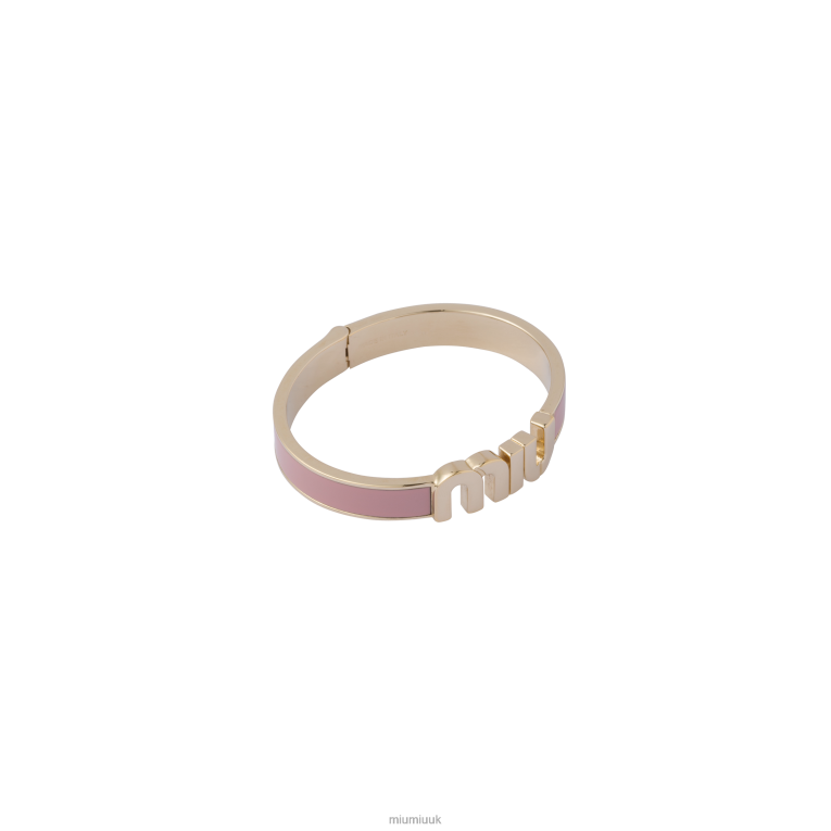 Jewels Enameled Metal Bracelet Miu Miu XH28Z1340 Orchid Pink
