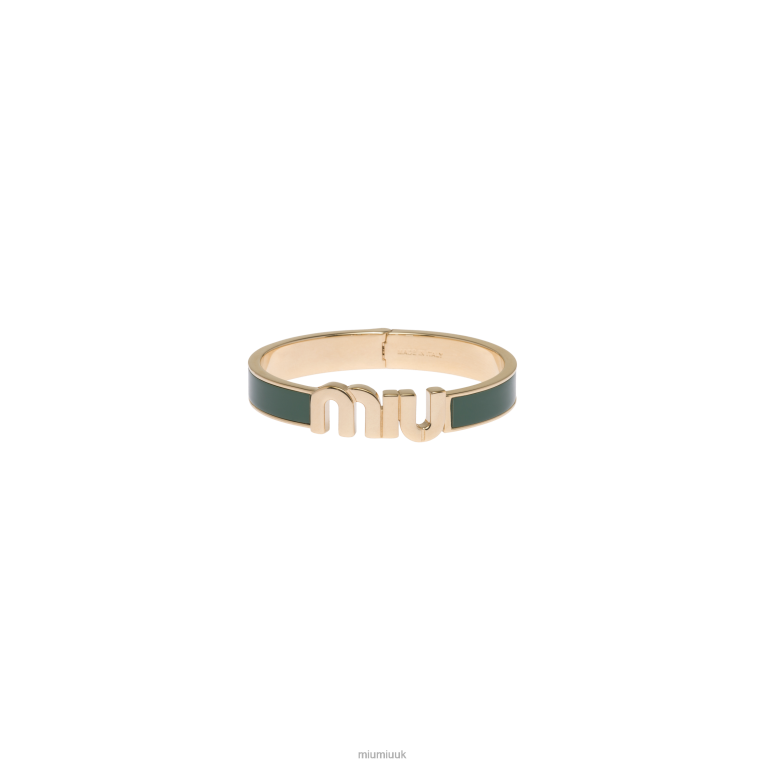 Jewels Enameled Metal Bracelet Miu Miu XH28Z1341 Sage Green