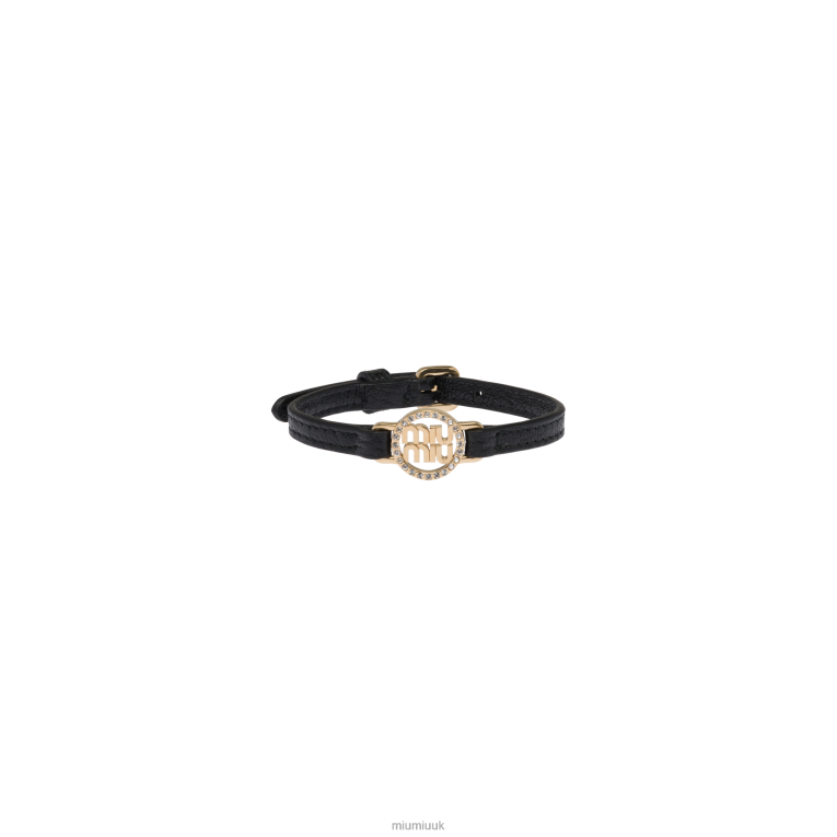 Jewels Madras Leather Bracelet Miu Miu XH28Z1352 Black