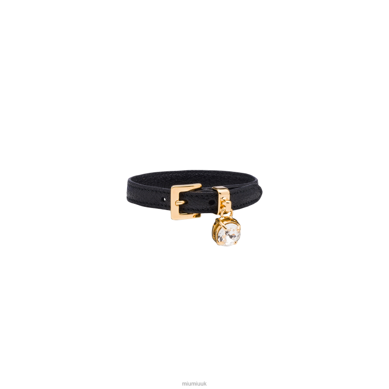 Jewels Madras Leather Bracelet Miu Miu XH28Z1364 Black