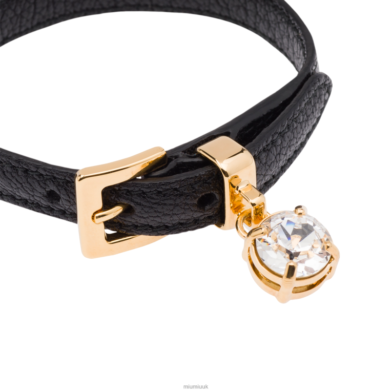 Jewels Madras Leather Bracelet Miu Miu XH28Z1364 Black
