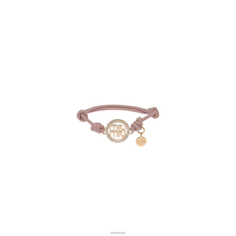 Jewels Nappa Leather And Metal Bracelet Miu Miu XH28Z1359 Opal