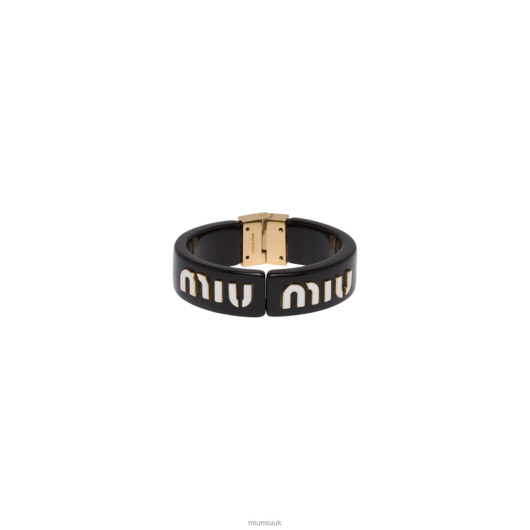 Jewels Plexiglas And Metal Bracelet Miu Miu XH28Z1360 Black/White