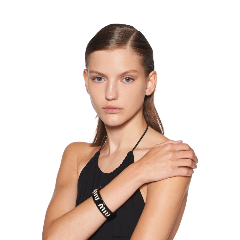 Jewels Plexiglas And Metal Bracelet Miu Miu XH28Z1360 Black/White