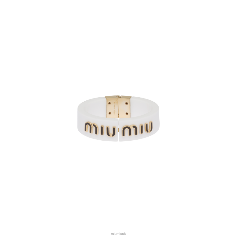 Jewels Plexiglas And Metal Bracelet Miu Miu XH28Z1361 White/Black