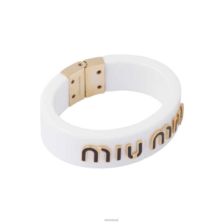 Jewels Plexiglas And Metal Bracelet Miu Miu XH28Z1361 White/Black