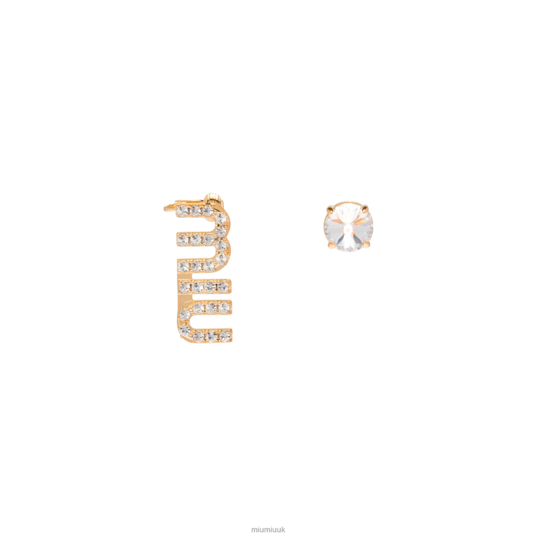 Jewels Crystal Earrings Miu Miu XH28Z1312 Gold/Crystal