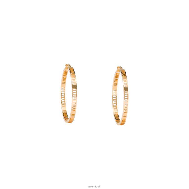 Jewels Logo Earrings Miu Miu XH28Z1316 Gold