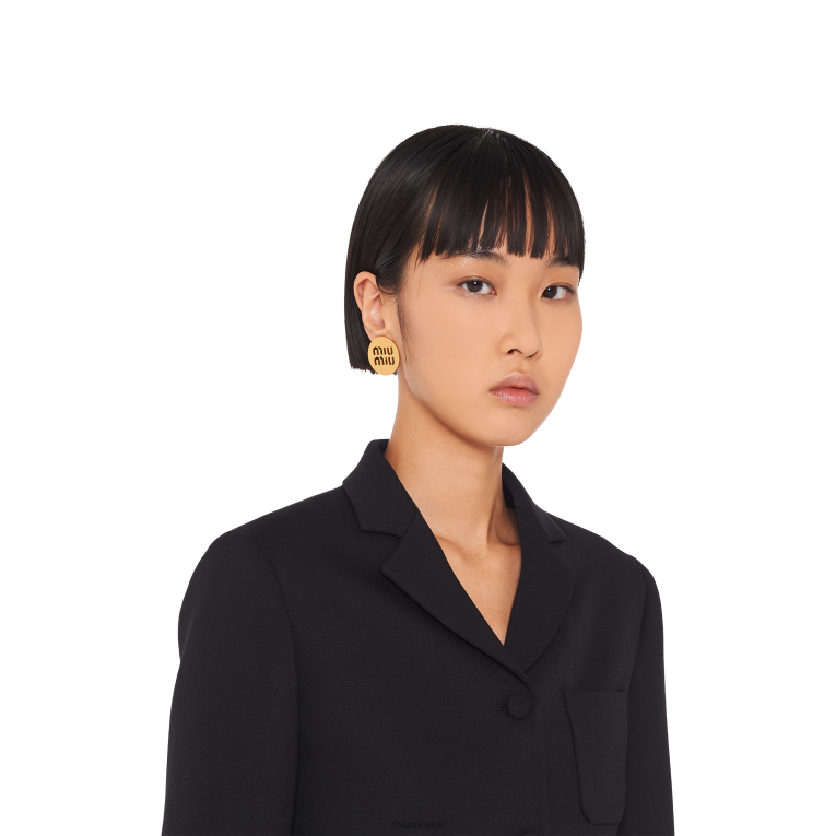 Jewels Logo Earrings Miu Miu XH28Z1317 Gold