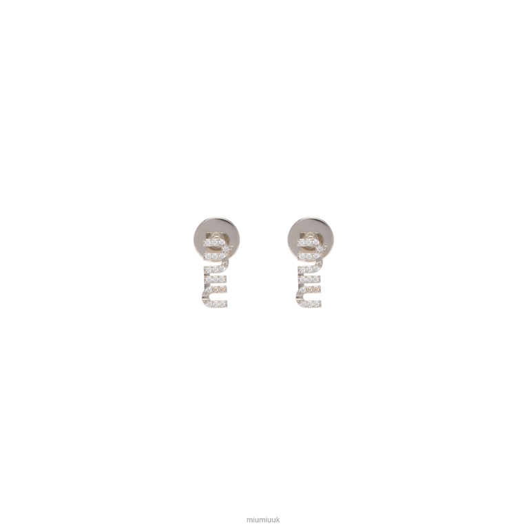 Jewels Metal Earrings With Crystals Miu Miu XH28Z1314 Steel/Crystal