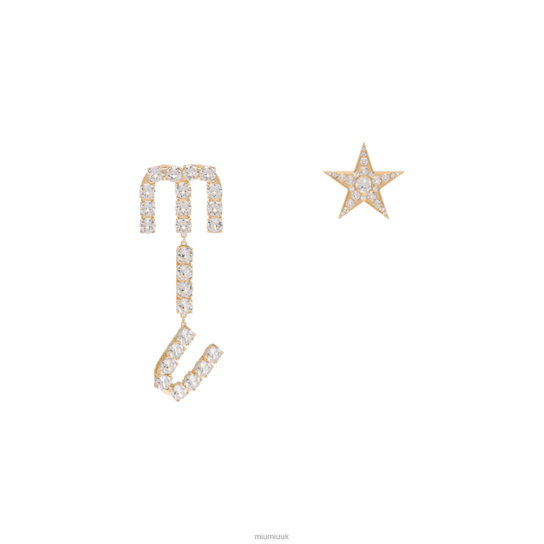 Jewels Pendant Earrings With Crystals Miu Miu XH28Z1309 Gold/Crystal