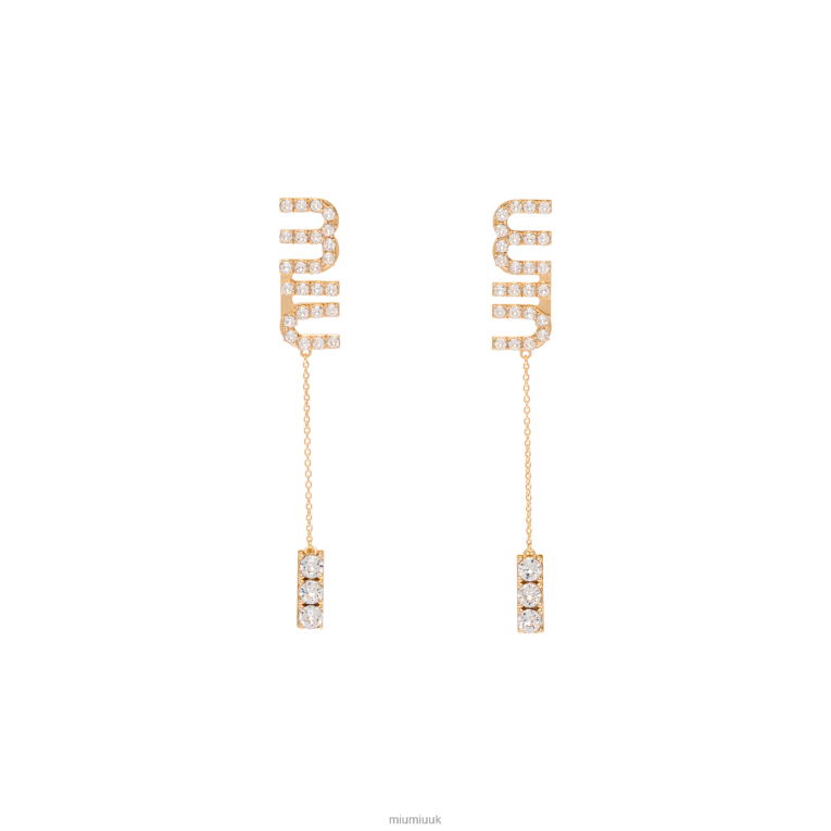 Jewels Pendant Earrings With Crystals Miu Miu XH28Z1310 Gold/Crystal