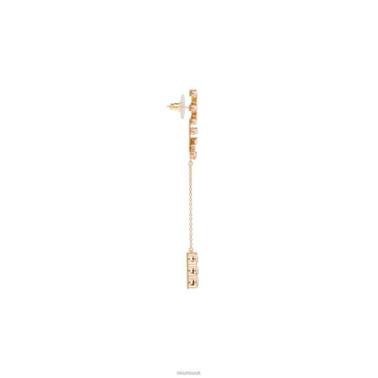 Jewels Pendant Earrings With Crystals Miu Miu XH28Z1310 Gold/Crystal