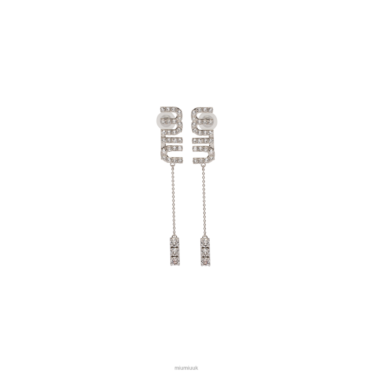 Jewels Pendant Earrings With Crystals Miu Miu XH28Z1311 Steel/Crystal