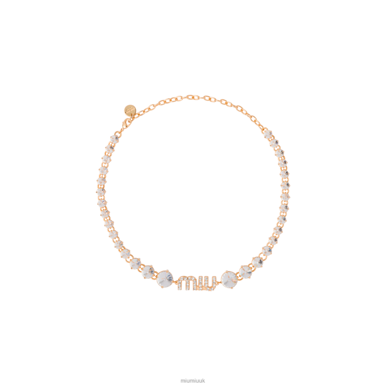 Jewels Crystal Necklace Miu Miu XH28Z1367 Gold/Crystal