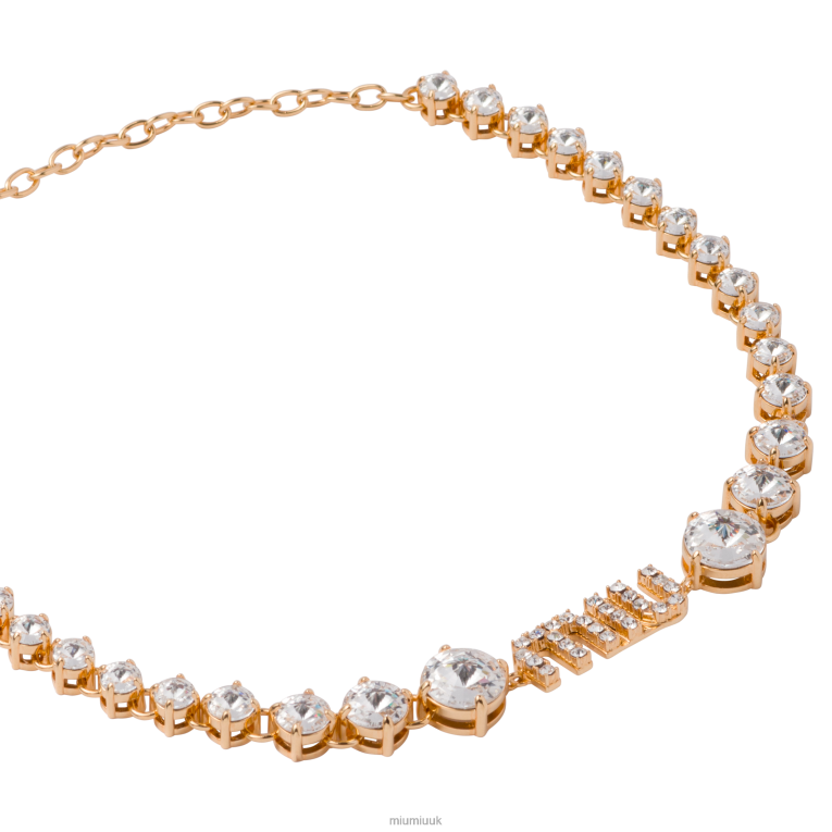 Jewels Crystal Necklace Miu Miu XH28Z1367 Gold/Crystal
