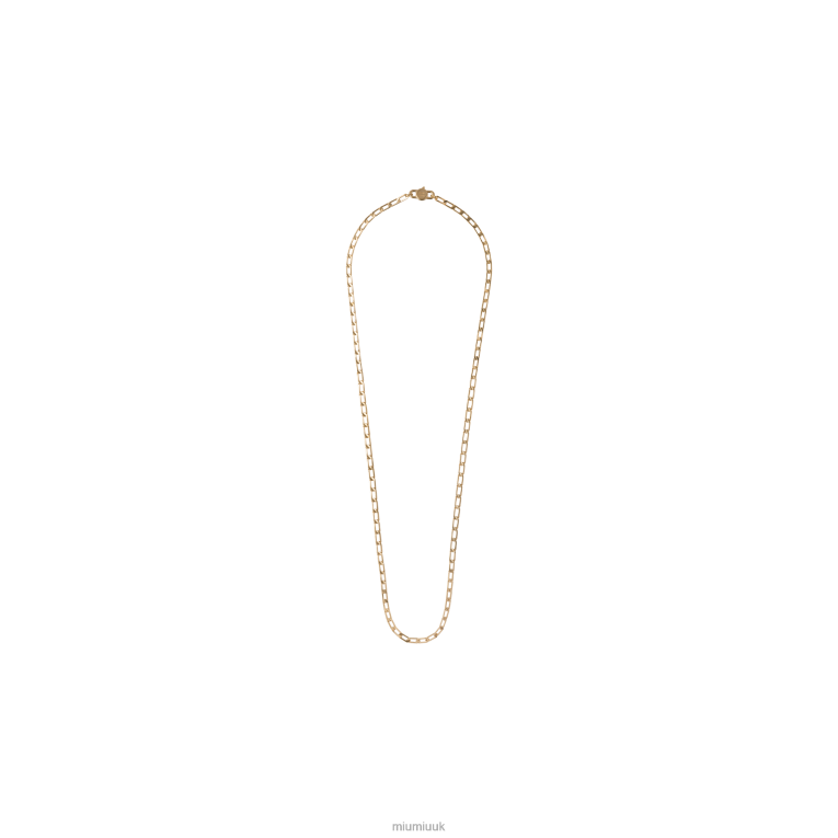 Jewels Metal Double Chain Necklace Miu Miu XH28Z1373 Gold