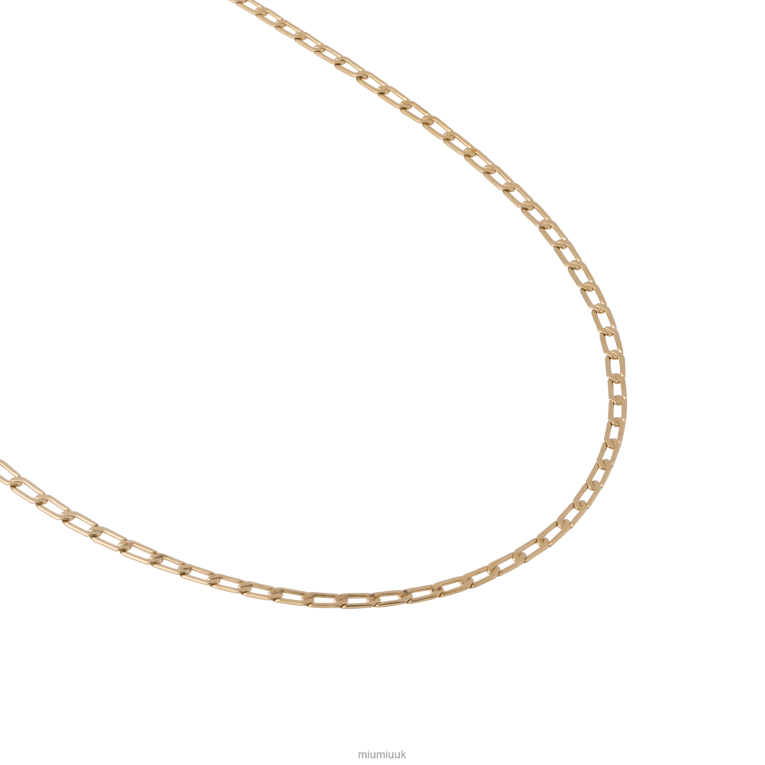 Jewels Metal Double Chain Necklace Miu Miu XH28Z1373 Gold