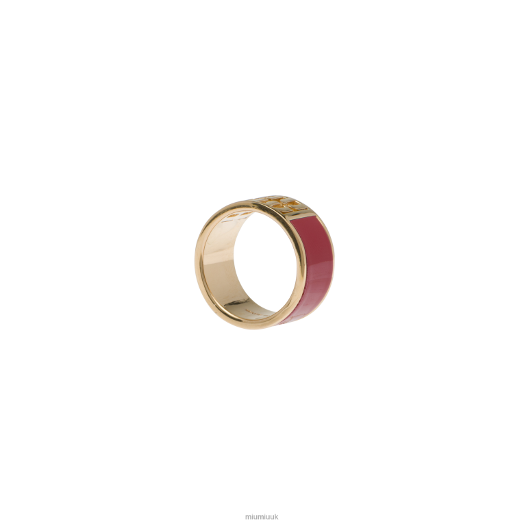 Jewels Enameled Metal Ring Miu Miu XH28Z1383 Red