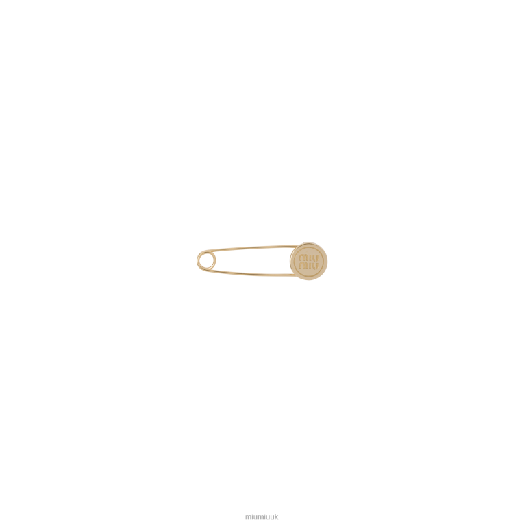 Jewels Metal Brooch Miu Miu XH28Z1394 Gold
