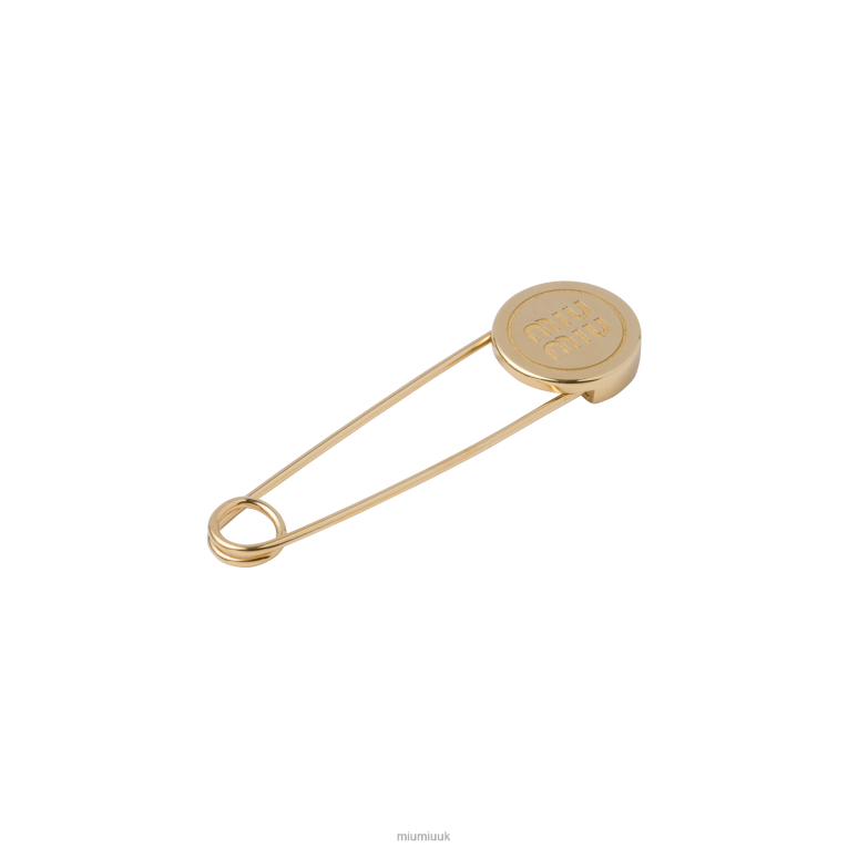 Jewels Metal Brooch Miu Miu XH28Z1394 Gold
