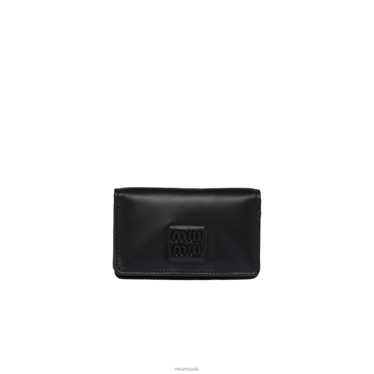 Collection Leather Card Holder Miu Miu XH28Z1030 Black