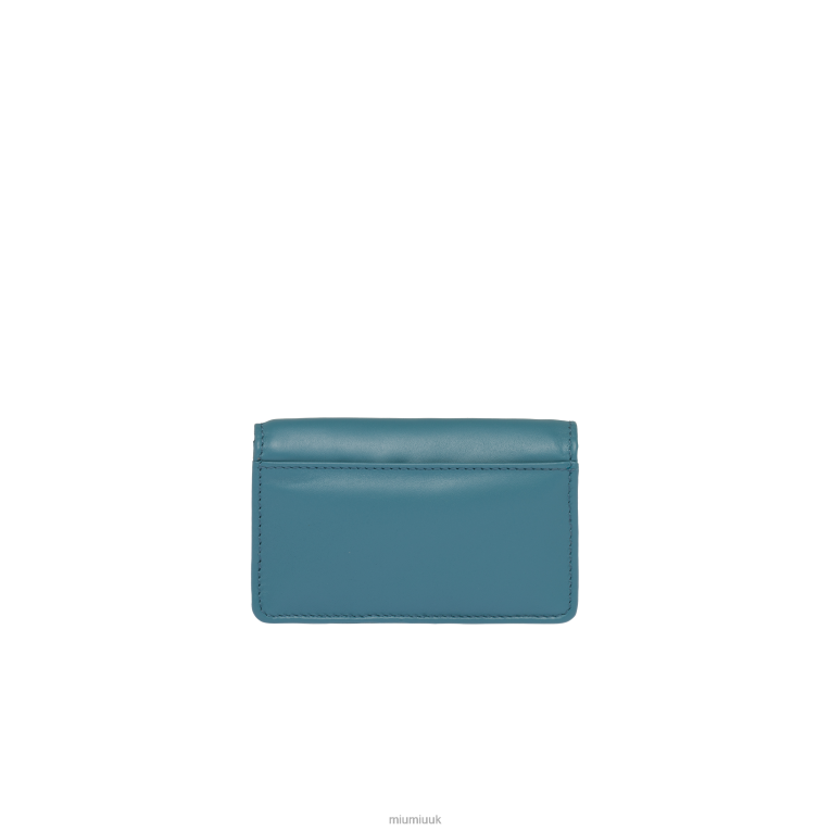 Collection Leather Card Holder Miu Miu XH28Z1032 Marina Blue