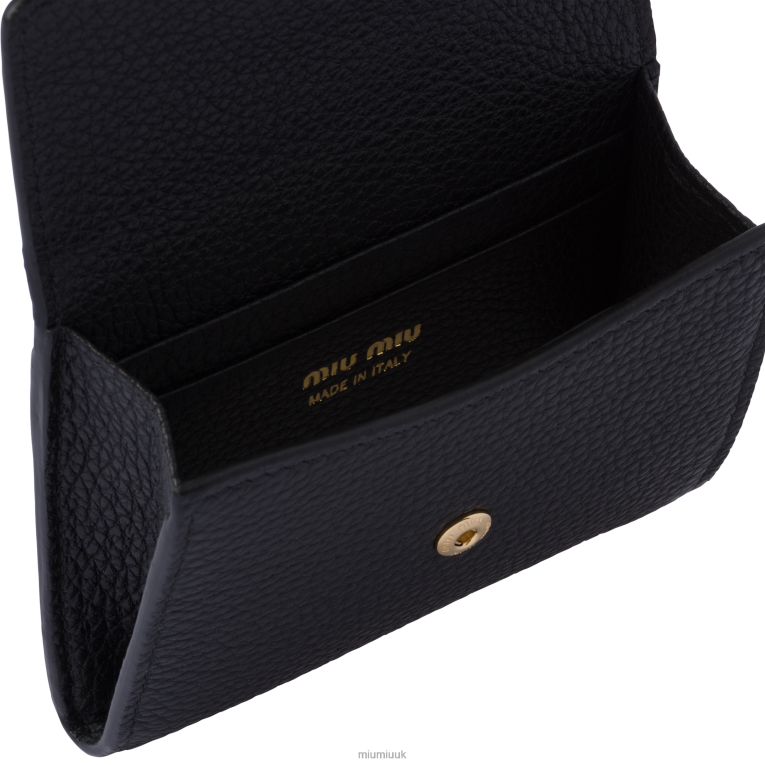 Collection Leather Card Holder Miu Miu XH28Z1060 Black