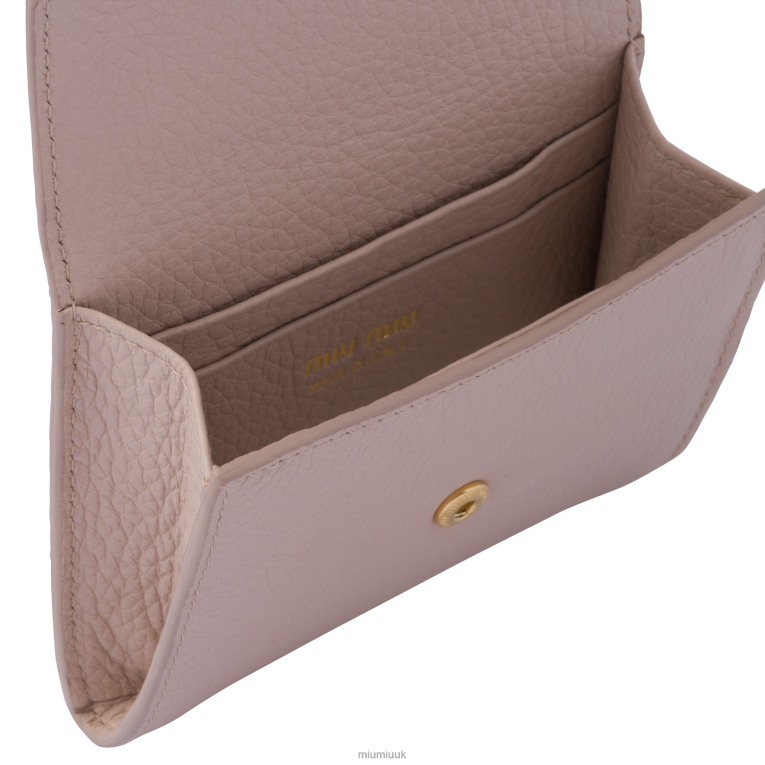 Collection Leather Card Holder Miu Miu XH28Z1061 Water Lily