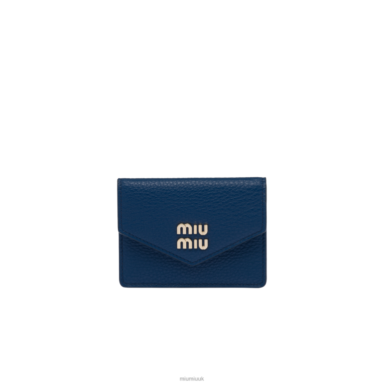 Collection Leather Card Holder Miu Miu XH28Z1062 Bluette