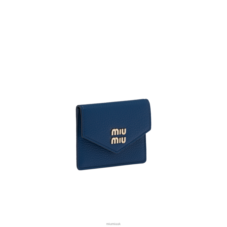 Collection Leather Card Holder Miu Miu XH28Z1062 Bluette