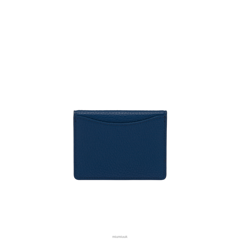 Collection Leather Card Holder Miu Miu XH28Z1062 Bluette