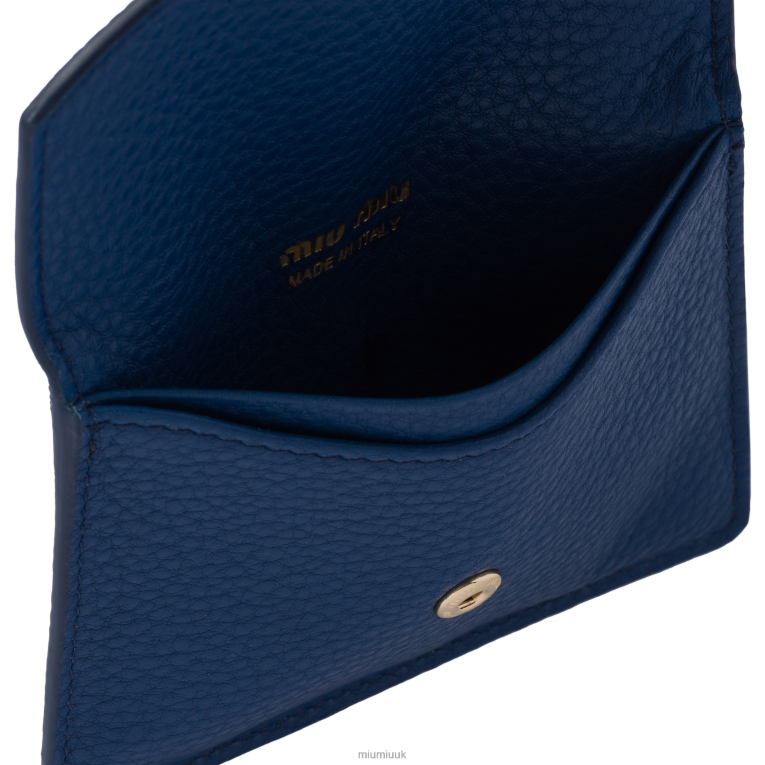Collection Leather Card Holder Miu Miu XH28Z1062 Bluette