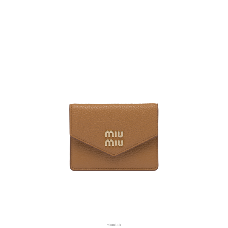 Collection Leather Card Holder Miu Miu XH28Z1063 Caramel
