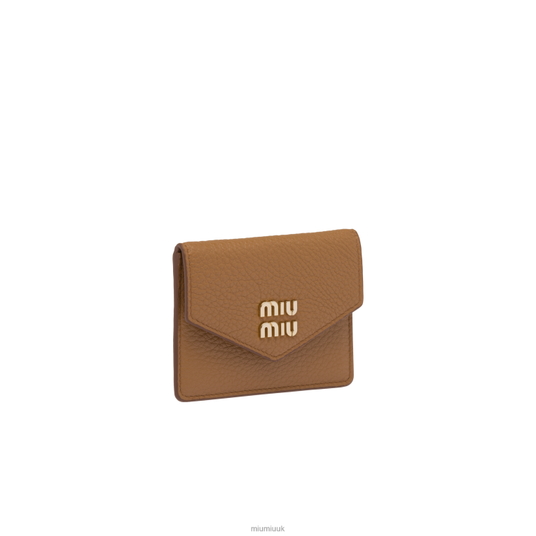 Collection Leather Card Holder Miu Miu XH28Z1063 Caramel