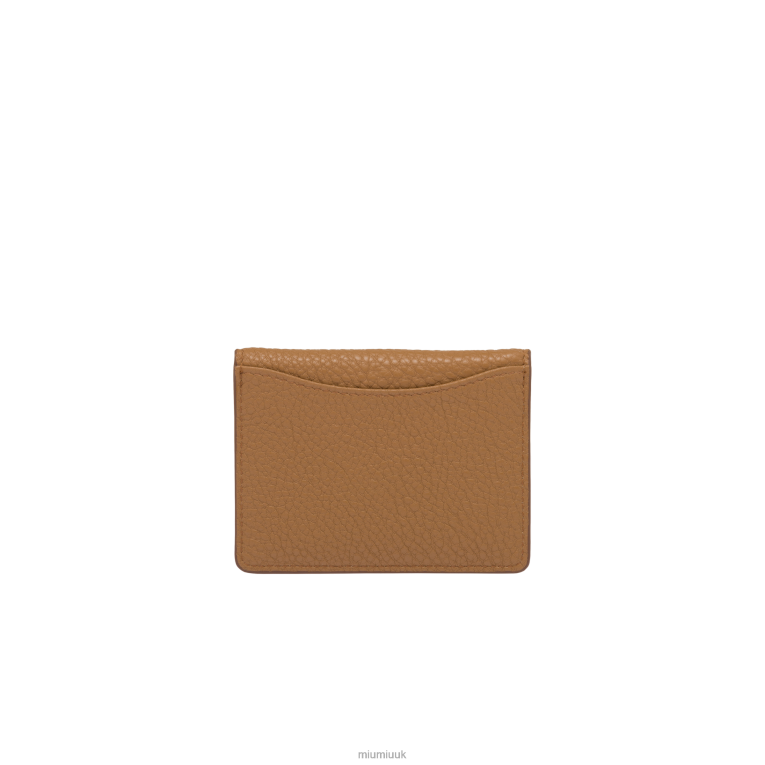Collection Leather Card Holder Miu Miu XH28Z1063 Caramel