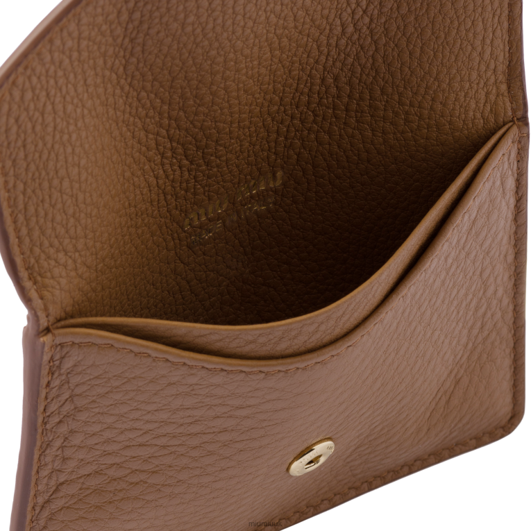 Collection Leather Card Holder Miu Miu XH28Z1063 Caramel