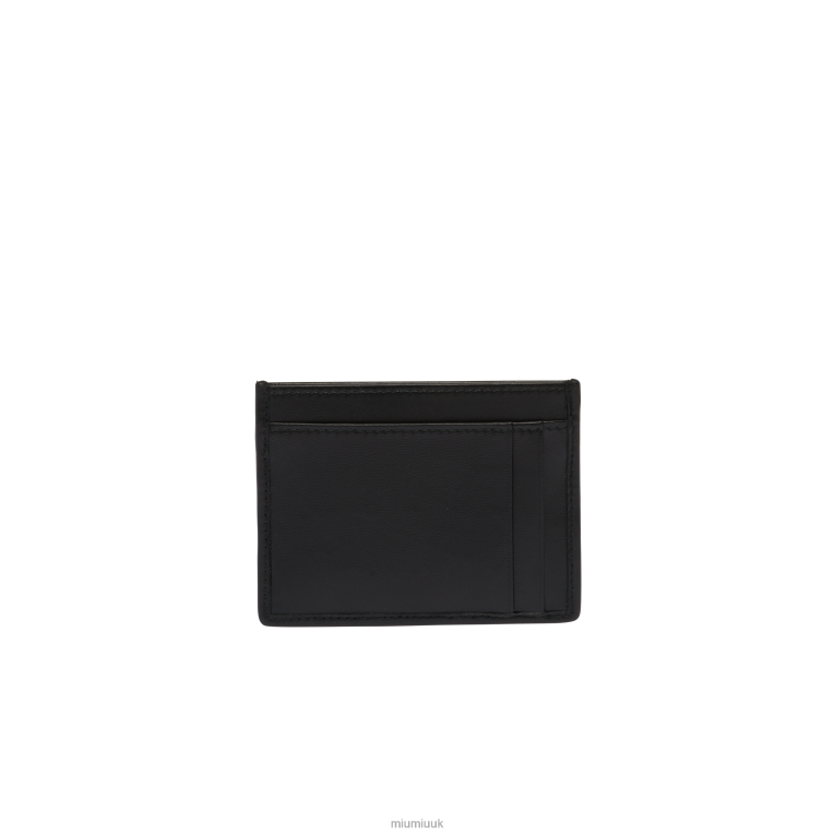 Collection Matelasse Nappa Leather Card Holder Miu Miu XH28Z1035 Black
