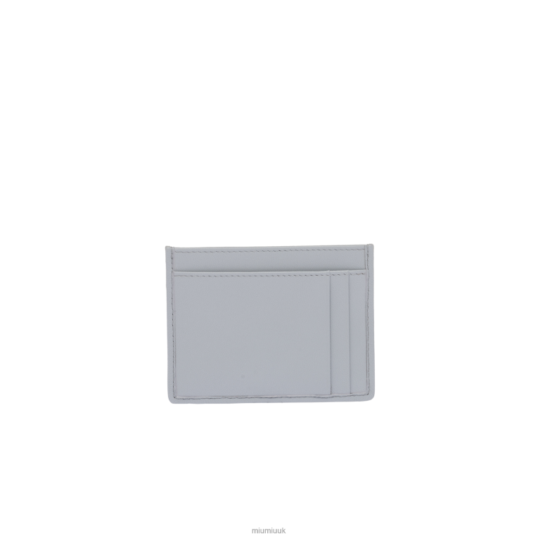 Collection Matelasse Nappa Leather Card Holder Miu Miu XH28Z1040 Cornflower
