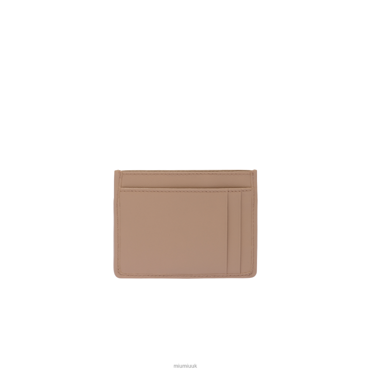 Collection Matelasse Nappa Leather Card Holder Miu Miu XH28Z1042 Cameo