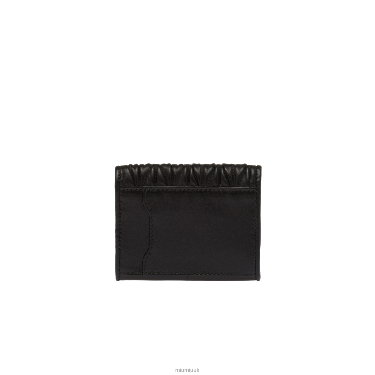 Collection Matelasse Nappa Leather Card Holder Miu Miu XH28Z1047 Black