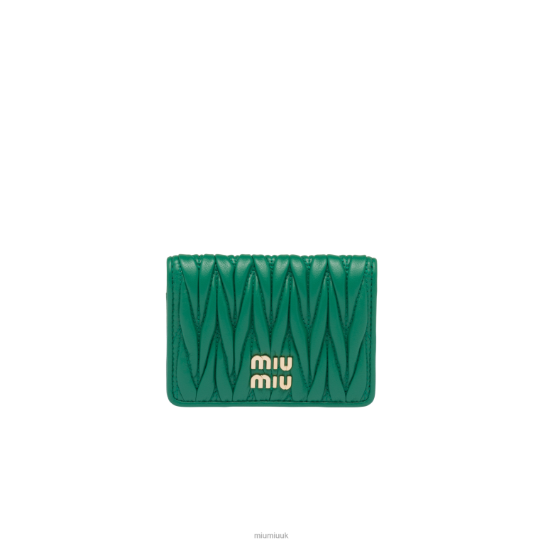 Collection Matelasse Nappa Leather Card Holder Miu Miu XH28Z1048 Mango