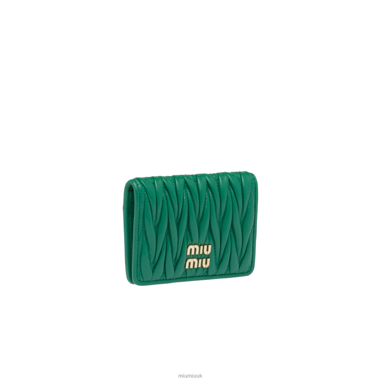 Collection Matelasse Nappa Leather Card Holder Miu Miu XH28Z1048 Mango
