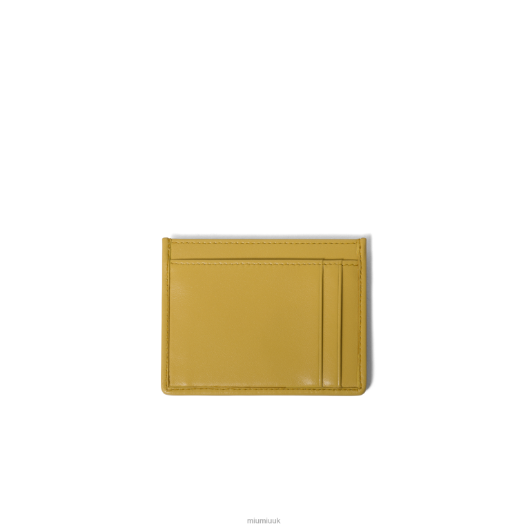 Collection Matelasse Nappa Leather Card Holder Miu Miu XH28Z1050 Pineapple