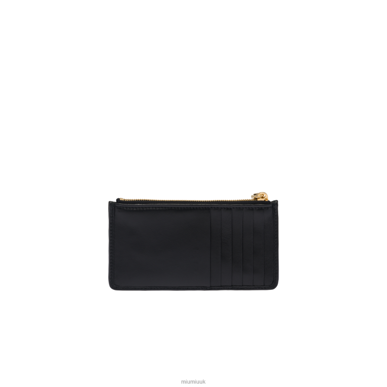 Collection Matelasse Nappa Leather Envelope Wallet Miu Miu XH28Z1033 Black