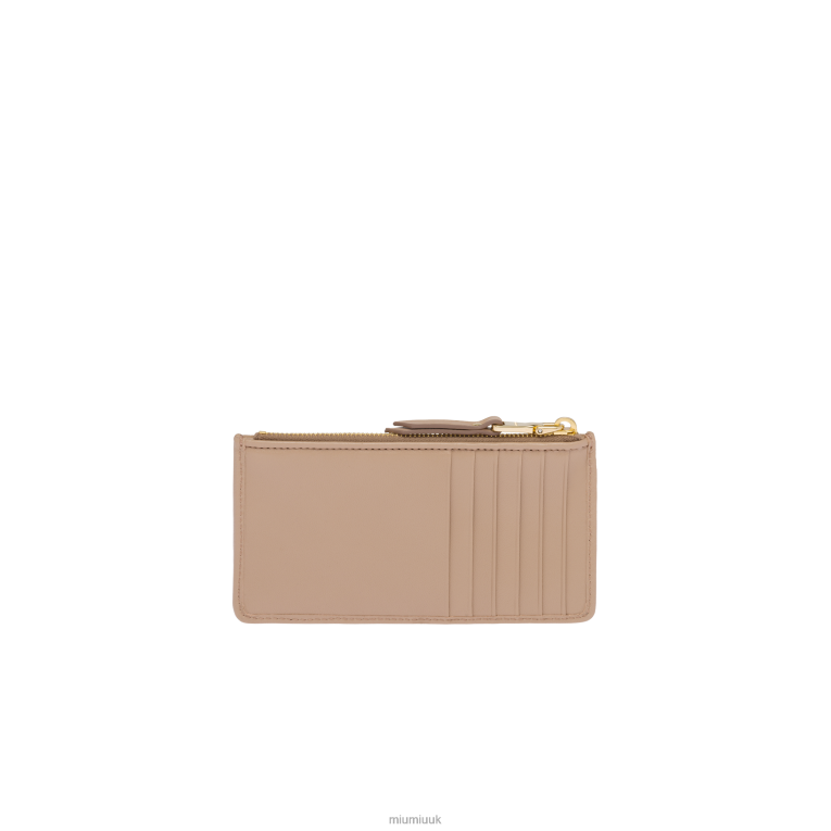 Collection Matelasse Nappa Leather Envelope Wallet Miu Miu XH28Z1051 Cameo