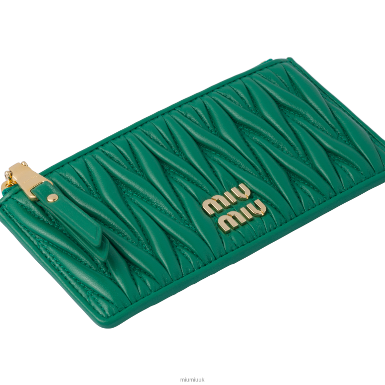 Collection Matelasse Nappa Leather Envelope Wallet Miu Miu XH28Z1053 Mango