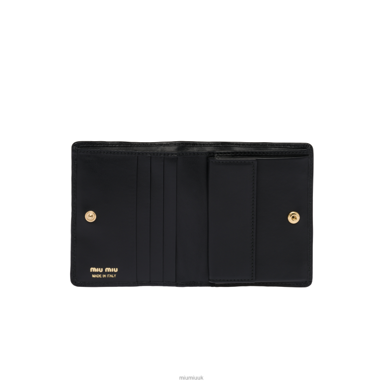 Collection Small Leather Wallet Miu Miu XH28Z1064 Black
