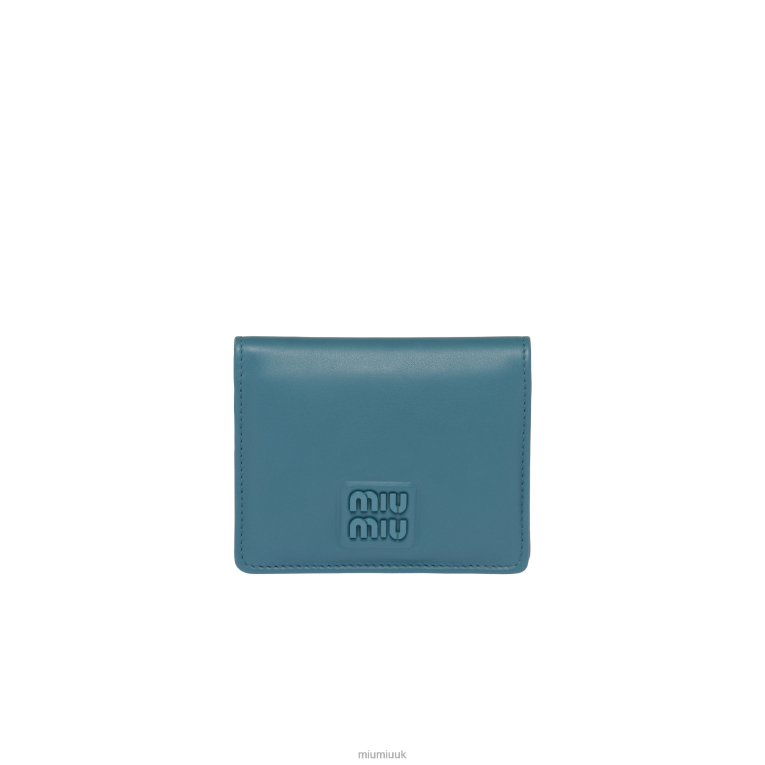 Collection Small Leather Wallet Miu Miu XH28Z1065 Marina Blue