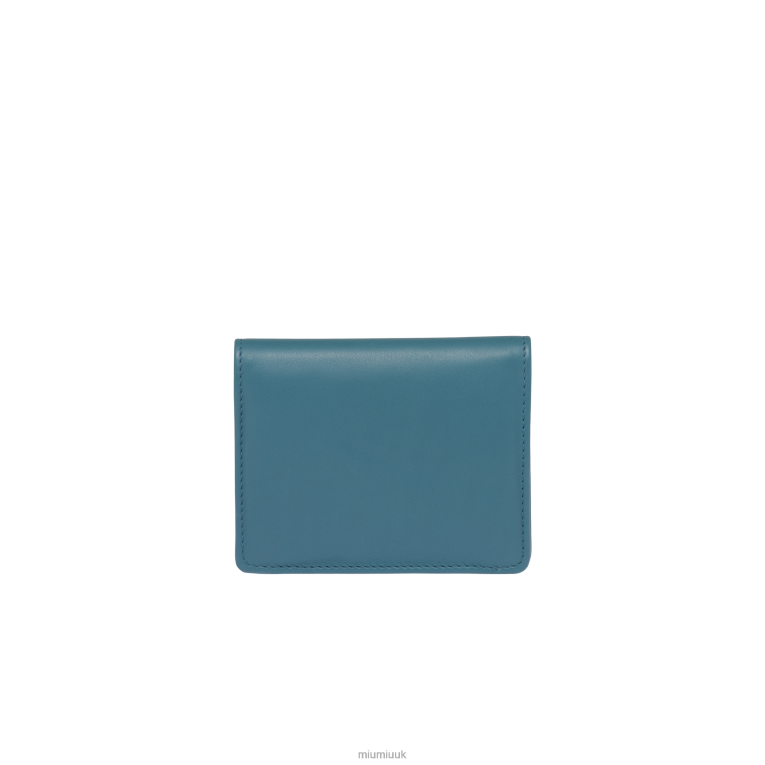 Collection Small Leather Wallet Miu Miu XH28Z1065 Marina Blue